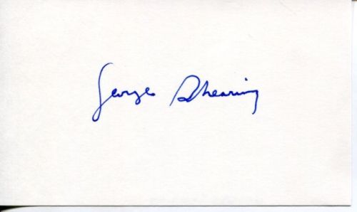 George Shearing autograph